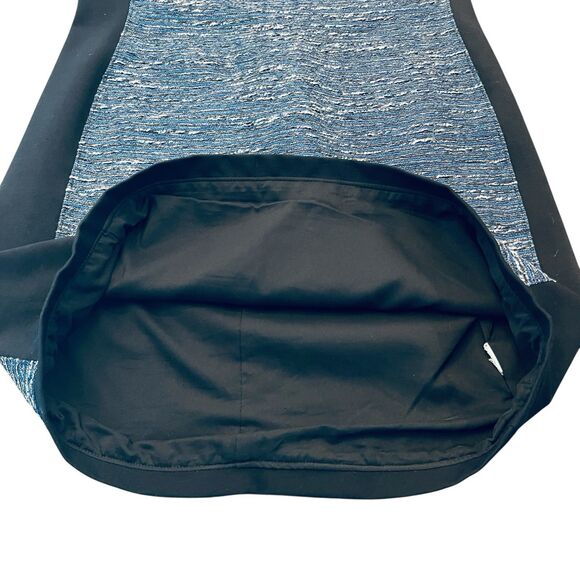 Madewell Dress 4 Blue Shimmer Weave Career Work Office Artsy Chic Minimalist - Picture 13 of 14